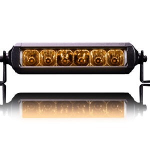 6" Single Row Viper Amber LED Light Bar