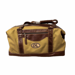 Leather and Canvas Luggage Bag